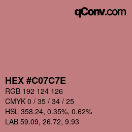 Color code: HEX #C07C7E | qconv.com