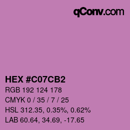 Color code: HEX #C07CB2 | qconv.com