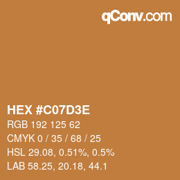 Color code: HEX #C07D3E | qconv.com