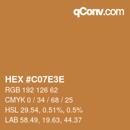 Color code: HEX #C07E3E | qconv.com
