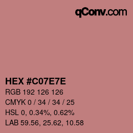 Color code: HEX #C07E7E | qconv.com