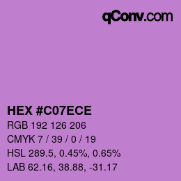 Color code: HEX #C07ECE | qconv.com