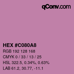 Color code: HEX #C080A8 | qconv.com