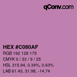 Color code: HEX #C080AF | qconv.com