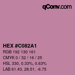 颜色代码: HEX #C082A1 | qconv.com