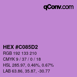 Color code: HEX #C085D2 | qconv.com