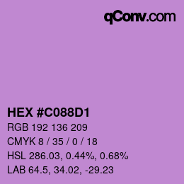 Color code: HEX #C088D1 | qconv.com