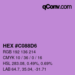 Color code: HEX #C088D6 | qconv.com