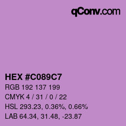 Color code: HEX #C089C7 | qconv.com