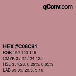 Farbcode: HEX #C08C91 | qconv.com
