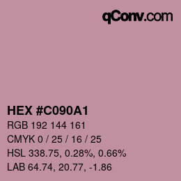 Color code: HEX #C090A1 | qconv.com