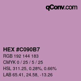 Color code: HEX #C090B7 | qconv.com