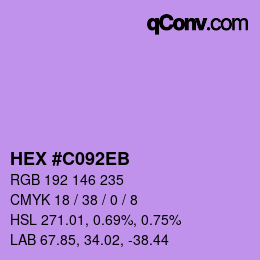 Color code: HEX #C092EB | qconv.com
