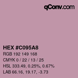Color code: HEX #C095A8 | qconv.com