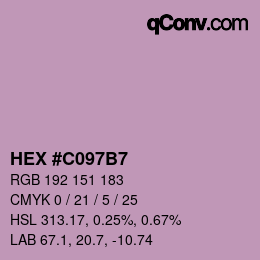 Color code: HEX #C097B7 | qconv.com