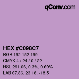 Color code: HEX #C098C7 | qconv.com