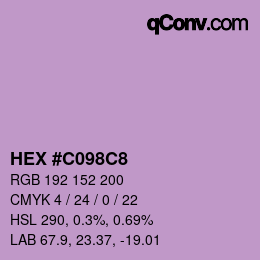 Color code: HEX #C098C8 | qconv.com