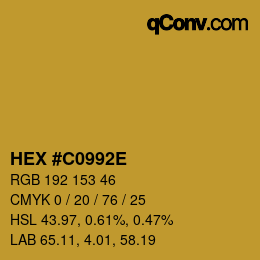 Color code: HEX #C0992E | qconv.com