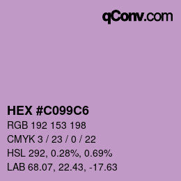 Color code: HEX #C099C6 | qconv.com