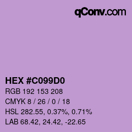 Color code: HEX #C099D0 | qconv.com