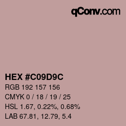 Color code: HEX #C09D9C | qconv.com