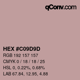 Color code: HEX #C09D9D | qconv.com