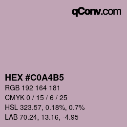 Color code: HEX #C0A4B5 | qconv.com