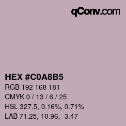 Color code: HEX #C0A8B5 | qconv.com