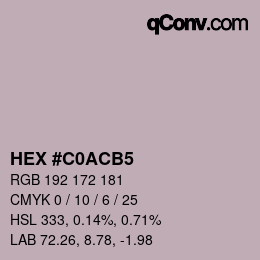 Color code: HEX #C0ACB5 | qconv.com