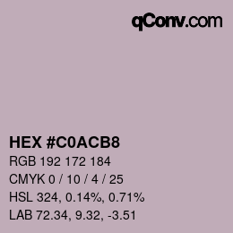 Color code: HEX #C0ACB8 | qconv.com