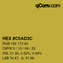 Color code: HEX #C0AD3C | qconv.com