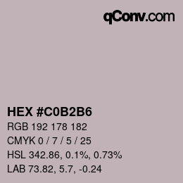 Color code: HEX #C0B2B6 | qconv.com