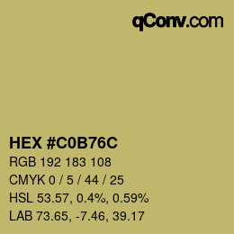 Color code: HEX #C0B76C | qconv.com