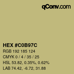 Color code: HEX #C0B97C | qconv.com