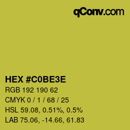 Color code: HEX #C0BE3E | qconv.com