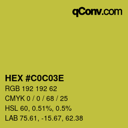 Color code: HEX #C0C03E | qconv.com