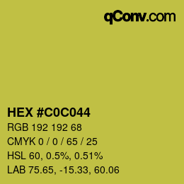 Color code: HEX #C0C044 | qconv.com