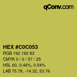 Color code: HEX #C0C053 | qconv.com