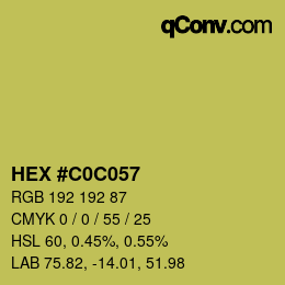 Color code: HEX #C0C057 | qconv.com