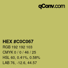 Color code: HEX #C0C067 | qconv.com