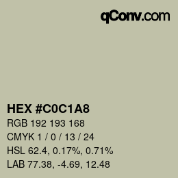 Color code: HEX #C0C1A8 | qconv.com