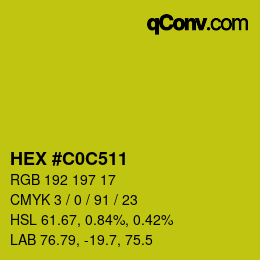 Color code: HEX #C0C511 | qconv.com