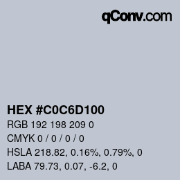 Color code: HEX #C0C6D100 | qconv.com