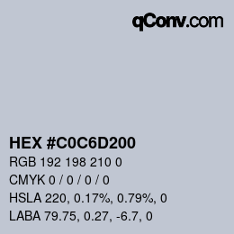 Color code: HEX #C0C6D200 | qconv.com