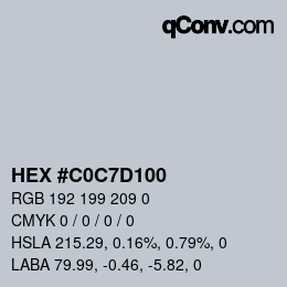 Farbcode: HEX #C0C7D100 | qconv.com