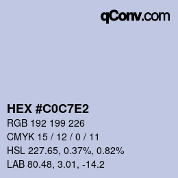 Color code: HEX #C0C7E2 | qconv.com