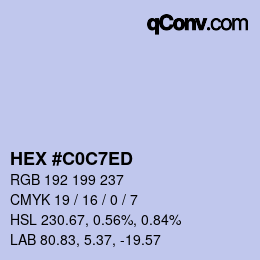 カラーコード: HEX #C0C7ED | qconv.com