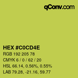 Color code: HEX #C0CD4E | qconv.com
