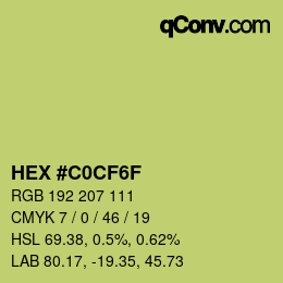 Color code: HEX #C0CF6F | qconv.com