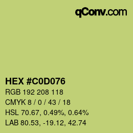 カラーコード: HEX #C0D076 | qconv.com